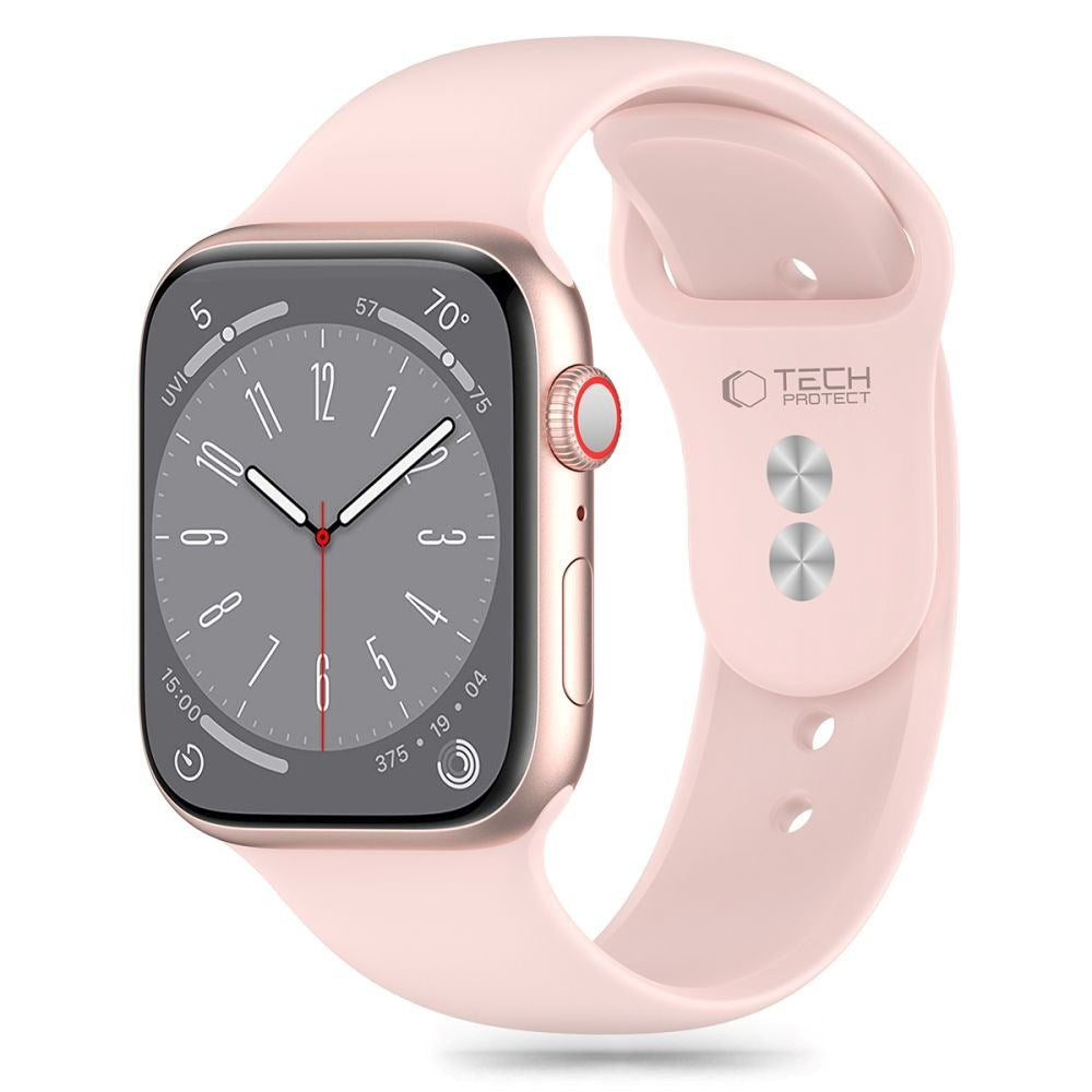 Apple Watch (38/40/SE/41/42 mm) Tech-Protect silikonstropp - lys rosa