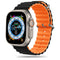 Tech-Protect Apple Watch (42/44/SE/45/46/49 mm) Iconband Pro silikonrem - svart / oransje