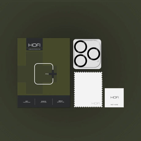 iPhone 16 Pro / 16 Pro Max Hofi Cam Pro+ - Kameralinsebeskyttelsesglass - Gjennomsiktig / Svart