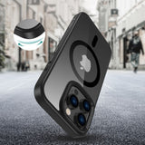 iPhone 16 Pro Tech-Protect MagMat Bakdeksel - MagSafe-kompatibel - Gjennomsiktig / Svart