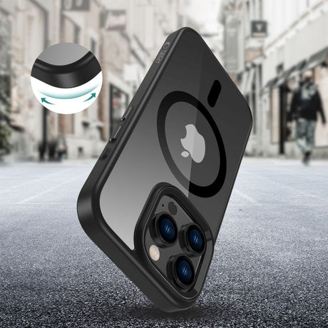 iPhone 16 Pro Tech-Protect MagMat Bakdeksel - MagSafe-kompatibel - Gjennomsiktig / Svart