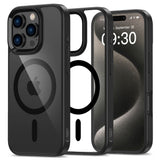 iPhone 16 Pro Tech-Protect MagMat Bakdeksel - MagSafe-kompatibel - Gjennomsiktig / Svart