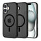 iPhone 16 Tech-Protect MagEdge Hybrid mobildeksel inkl. Kamerabeskyttelse - MagSafe-kompatibel - Gjennomsiktig / Mattsvart