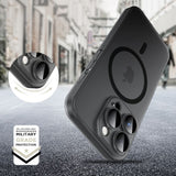 iPhone 16 Pro Max Tech-Protect Magslim Bakdeksel - MagSafe-kompatibelt - Matt Svart