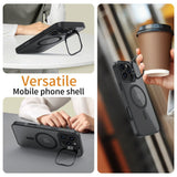 iPhone 16 Pro Max Tech-Protect Magstand Bakdeksel - MagSafe-kompatibel - Mattsvart