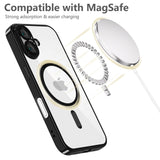 iPhone 16 Tech-Protect Magmat Bakdeksel - MagSafe-kompatibel - Gjennomsiktig / Svart