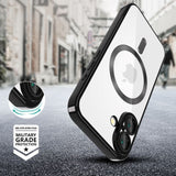 iPhone 16 Tech-Protect Magmat Bakdeksel - MagSafe-kompatibel - Gjennomsiktig / Svart