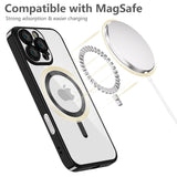 iPhone 16 Pro Max Tech-Protect Magmat Bakdeksel - MagSafe-kompatibel - Gjennomsiktig / Svart