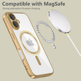 iPhone 16 Tech-Protect Magmat Bakdeksel - MagSafe-kompatibel - Gjennomsiktig / Gull
