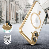 iPhone 16 Tech-Protect Magmat Bakdeksel - MagSafe-kompatibel - Gjennomsiktig / Gull