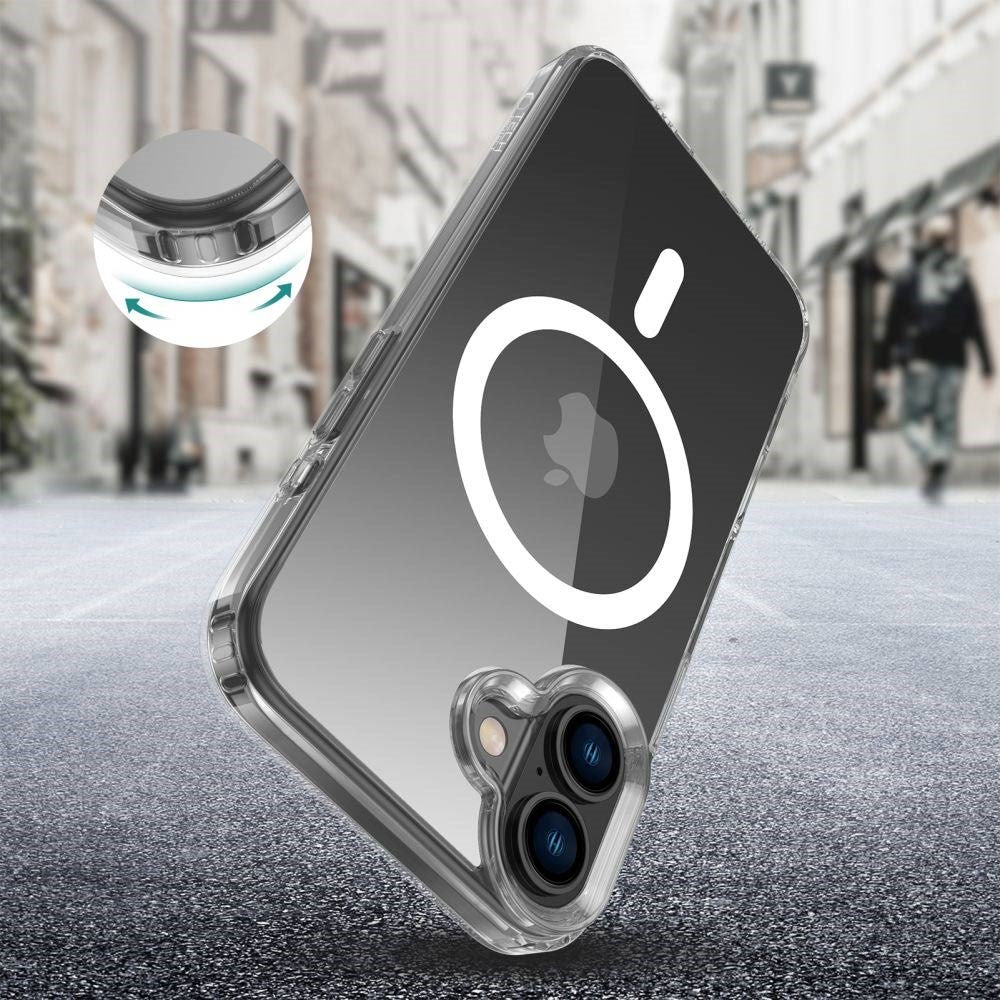 iPhone 16 Plus Tech-Protect Flexair Hybrid Bakdeksel - MagSafe-kompatibel - Gjennomsiktig
