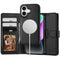 iPhone 16 Tech-Protect Wallet Flip Cover m. Pung, Magnet & Ståfunktion - MagSafe Kompatibel - Sort