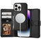 iPhone 16 Pro Tech-Protect Wallet Flip Cover m. Lommebok, magnet og stativfunksjon - MagSafe-kompatibel - Svart