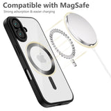 iPhone 16 Tech-Protect Magflex mobildeksel - MagSafe-kompatibel - Gjennomsiktig / Satin Black