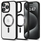 iPhone 16 Pro Tech-Protect Magflex mobildeksel - MagSafe-kompatibel - Gjennomsiktig / Satin Black