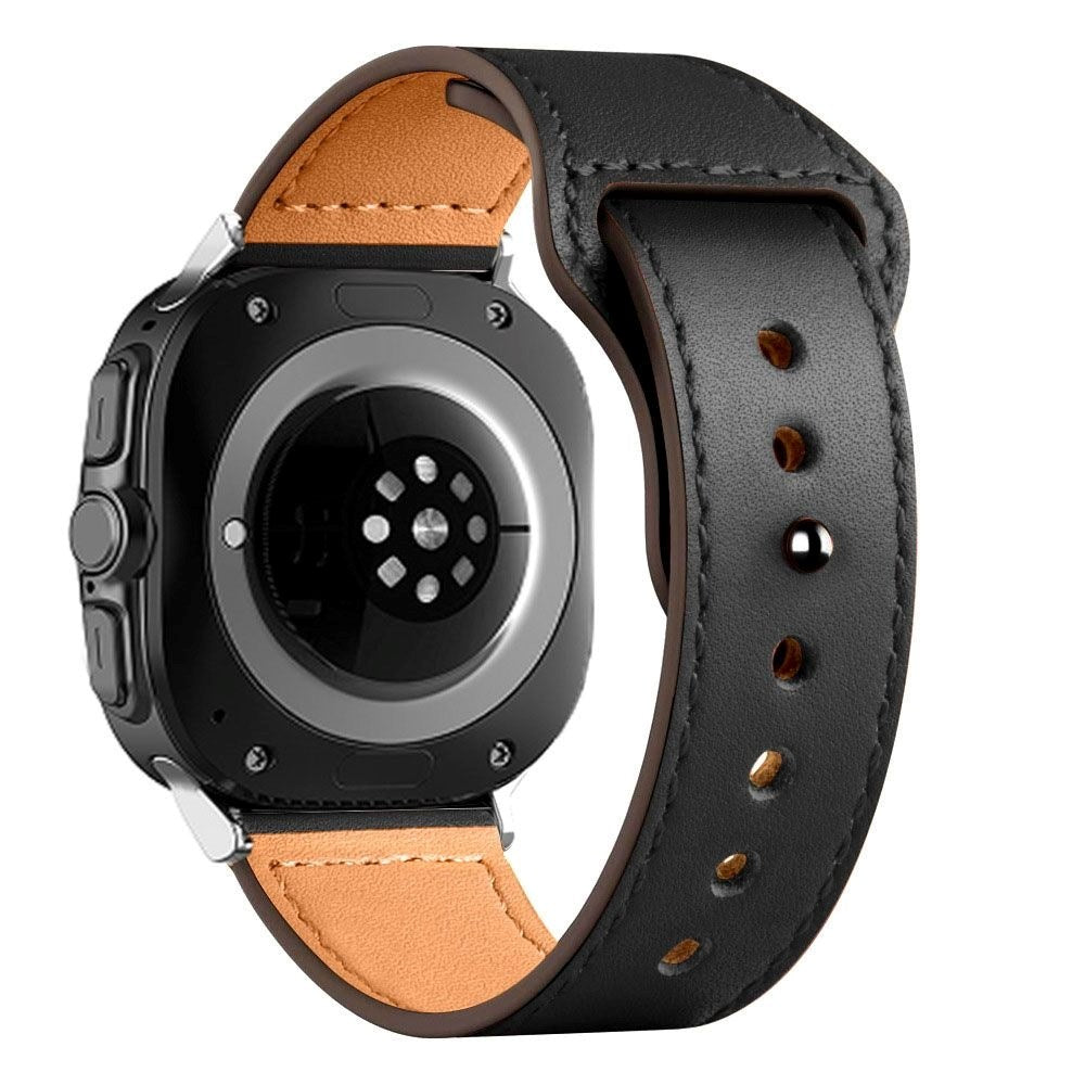Samsung Galaxy Watch Ultra (47 mm) Tech-Protect Leatherfit ekte skinnrem - svart