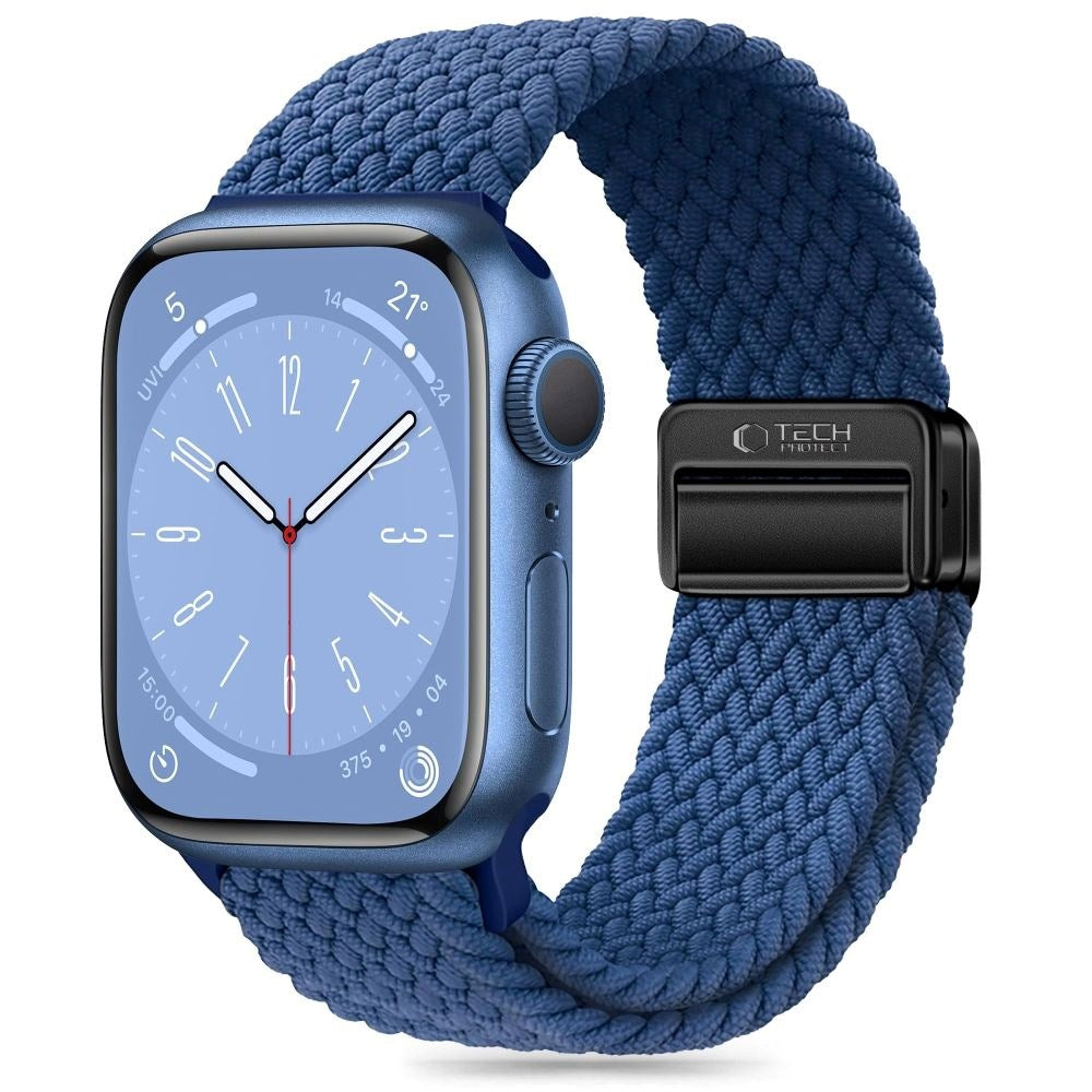 Apple Watch (42/44/SE/45/46/49 mm) Tech-Protect NylonMag-rem - mørkeblå
