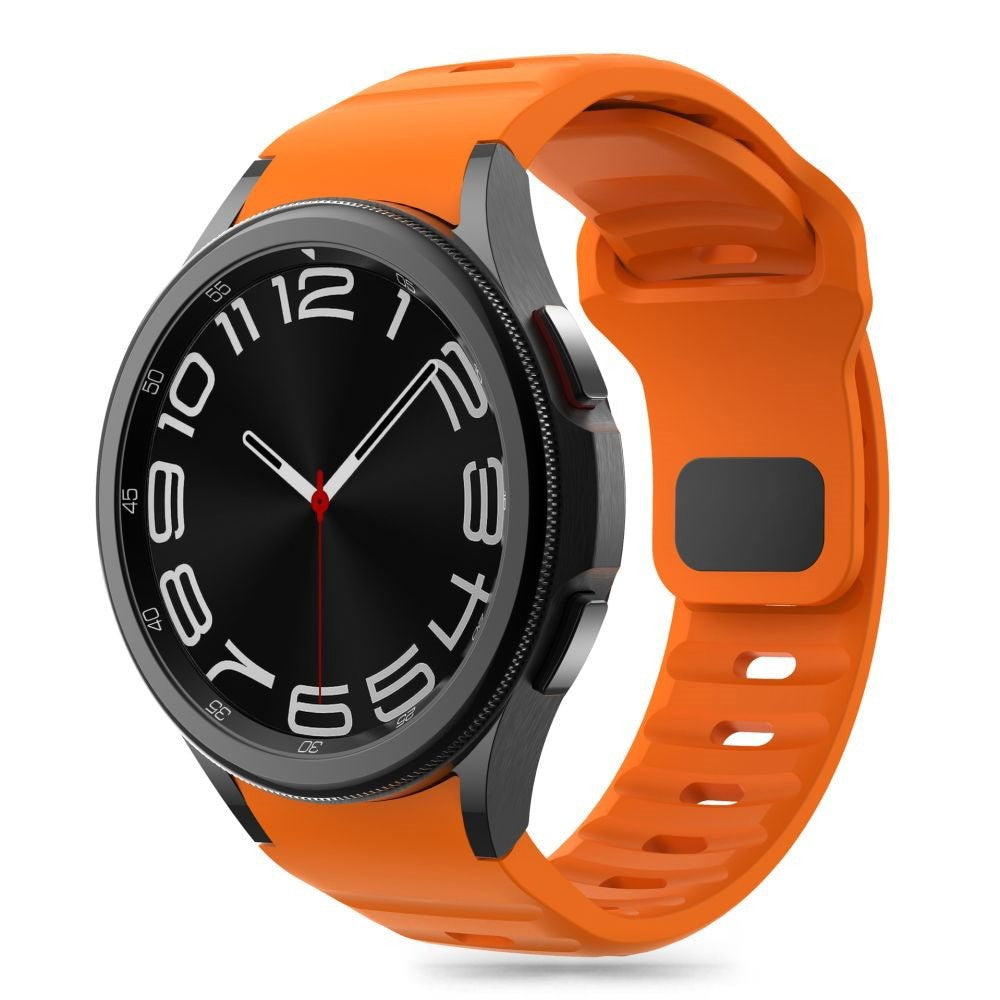 Samsung Galaxy Watch 4 / 5 / 6 / 7 / FE Tech-Protect Silikonlinjerem - oransje