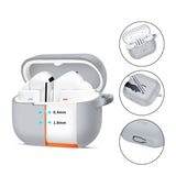 Tech-Protect Samsung Galaxy Buds 3/3 Pro silikonkrokdeksel med karabinkrok - grå