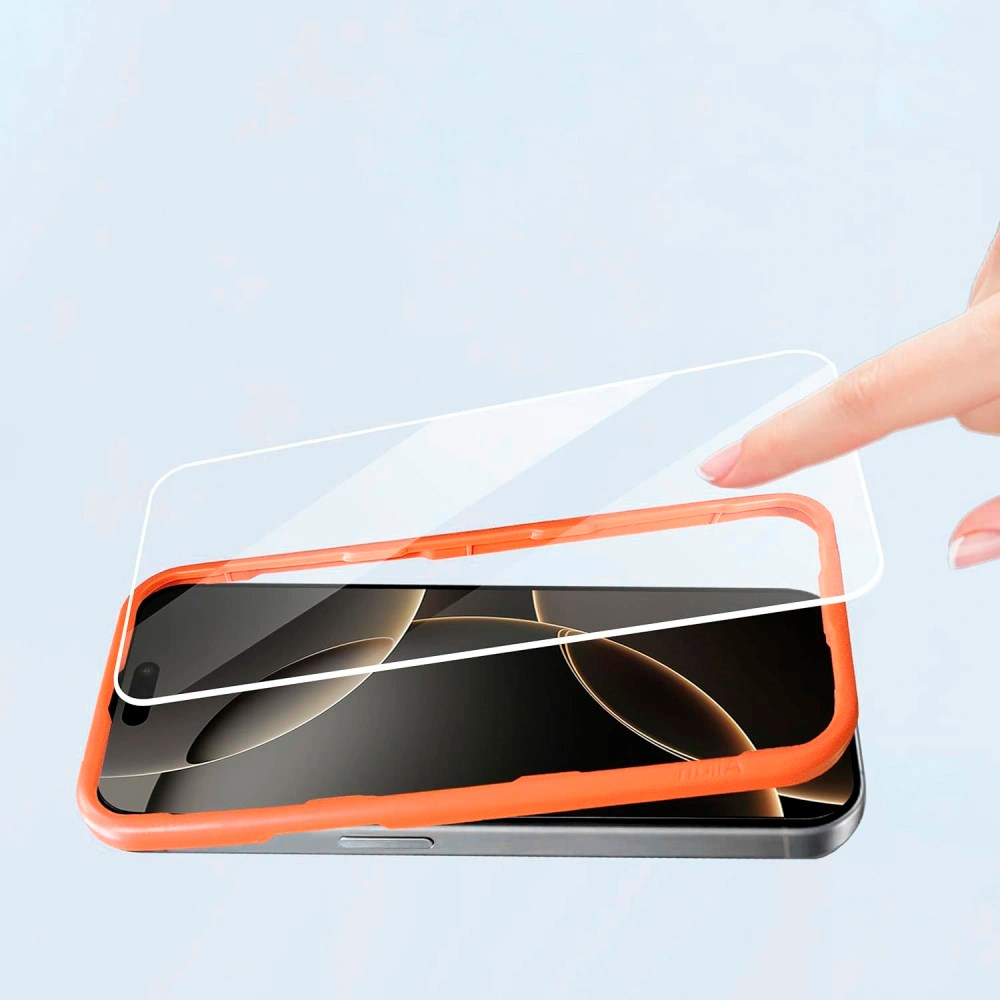 Tech-Protect - iPhone 17 Pro / 16 Pro - Easy Set+ Beskyttelsessæt m. Skærmbeskyttelsesglas & Kameralinsebeskyttelsesglas - Gennemsigtig