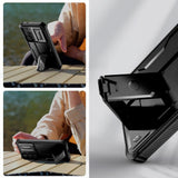 Tech-Protect Kevlar Pro - Samsung Galaxy S25+ (Plus) - Hårdt Plastik Cover m. Skærmbeskyttelse & Kickstand - Sort