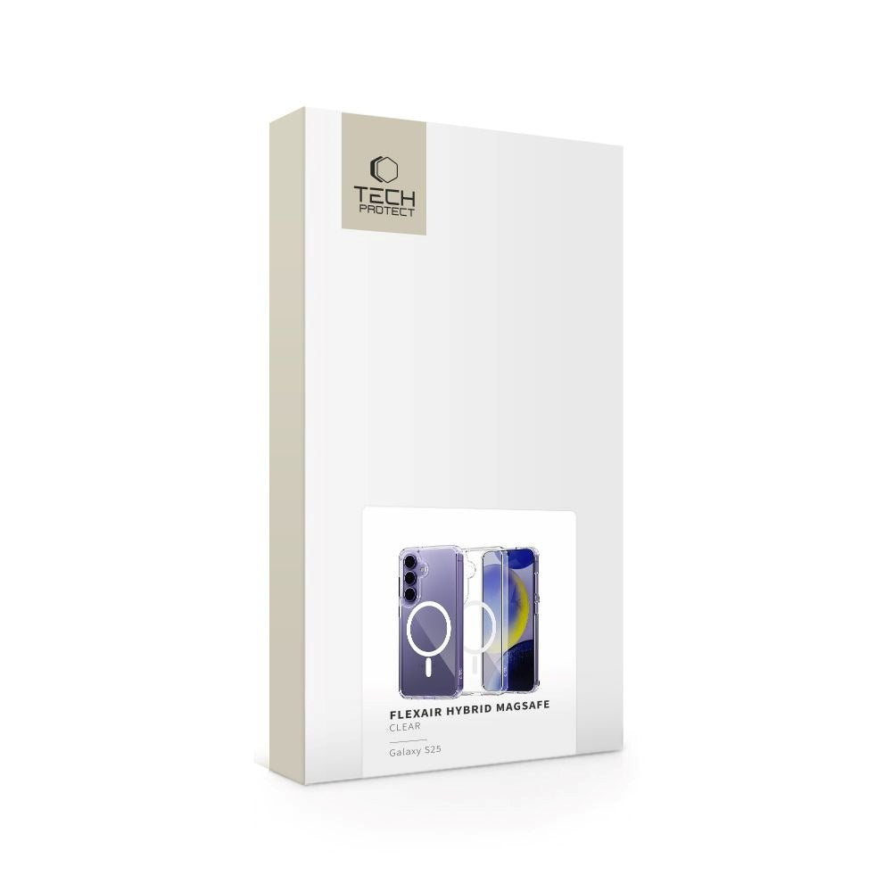 Samsung Galaxy S25 Tech-Protect Flexair Hybrid Bakdeksel - MagSafe-kompatibelt - Gjennomsiktig