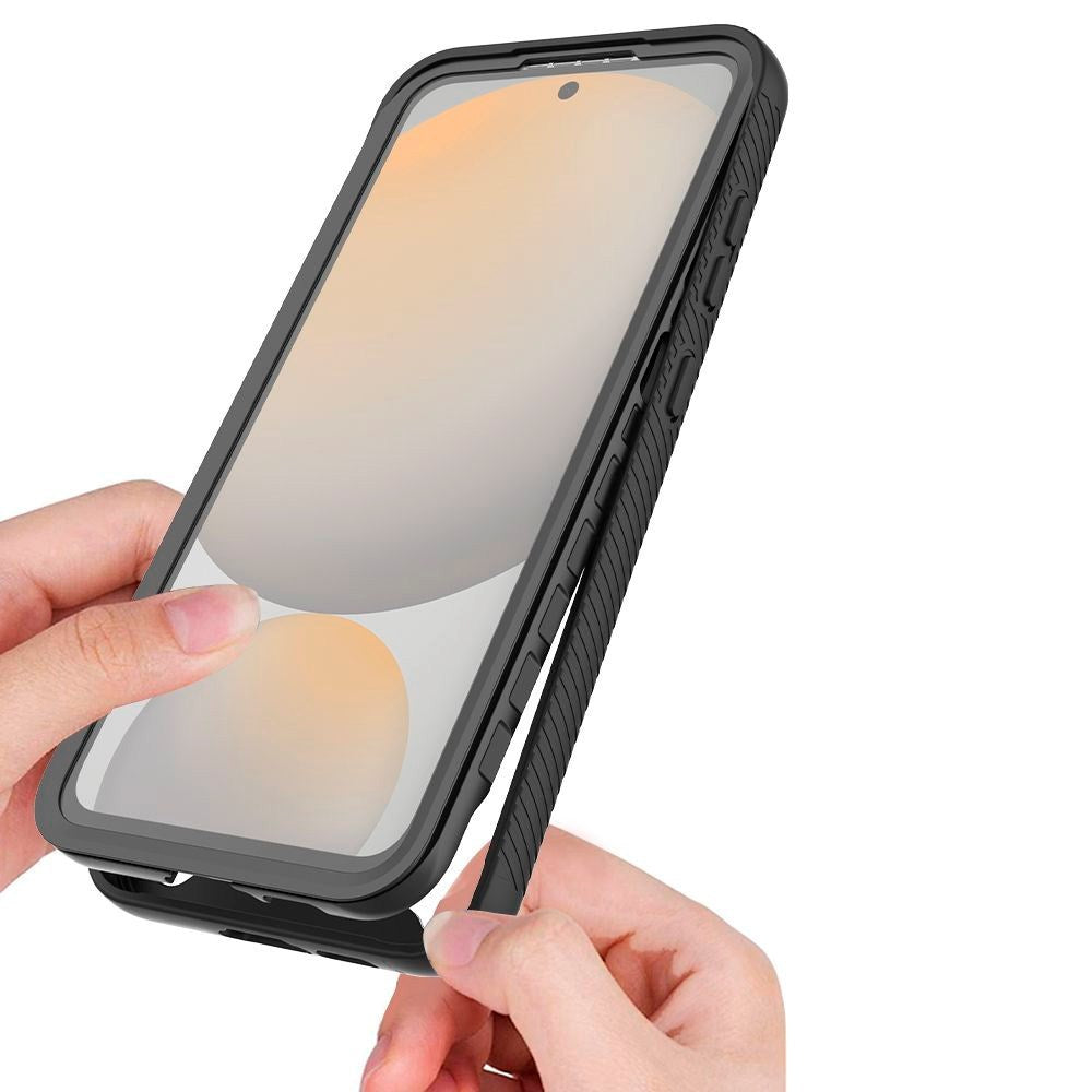 Tech-Protect Defense Hybrid-deksel - Samsung Galaxy S25 - MagSafe-kompatibel - Gjennomsiktig / Svart