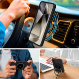 Tech-Protect silikondeksel - Samsung Galaxy S25+ (Plus) - MagSafe-kompatibel - Svart