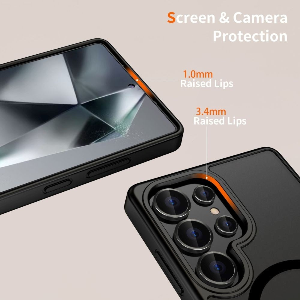 Samsung Galaxy S25 Ultra Tech-Protect Magmat Bakdeksel - MagSafe-kompatibelt - Matt Svart