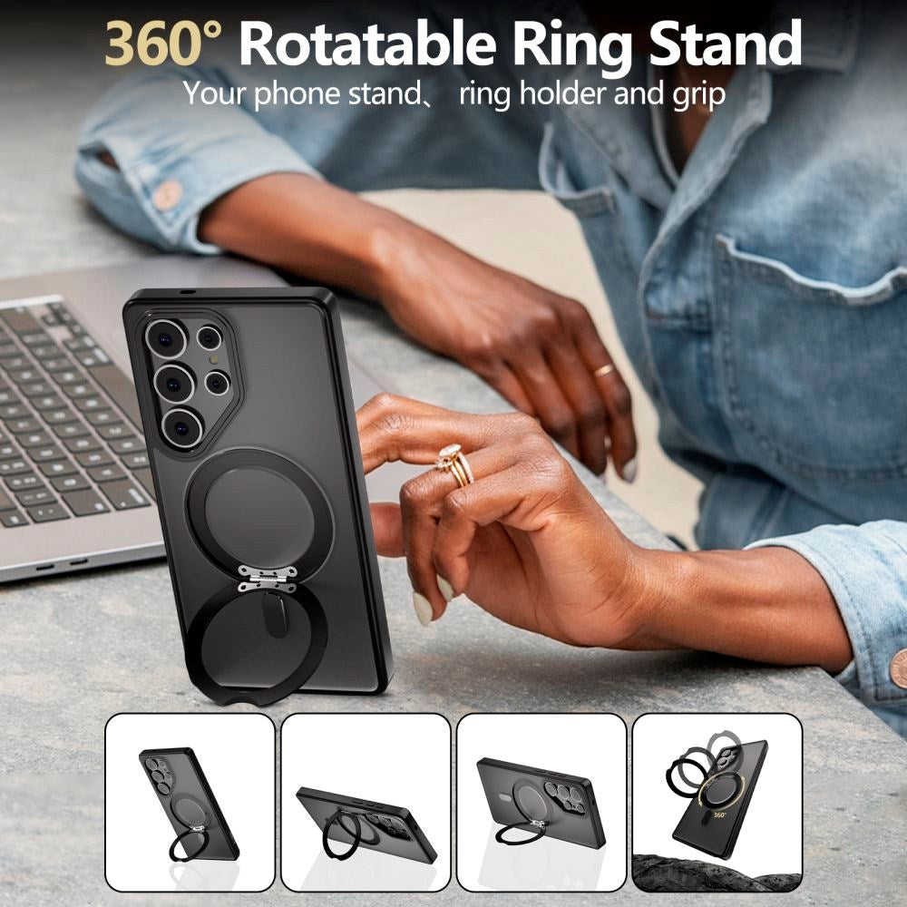 Tech-Protect MagRing-deksel - Samsung Galaxy S25 Ultra - MagSafe-kompatibel - Mattsvart