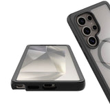 Tech-Protect Defense Hybrid-deksel - Samsung Galaxy S25 Ultra - MagSafe-kompatibel - Gjennomsiktig / Svart