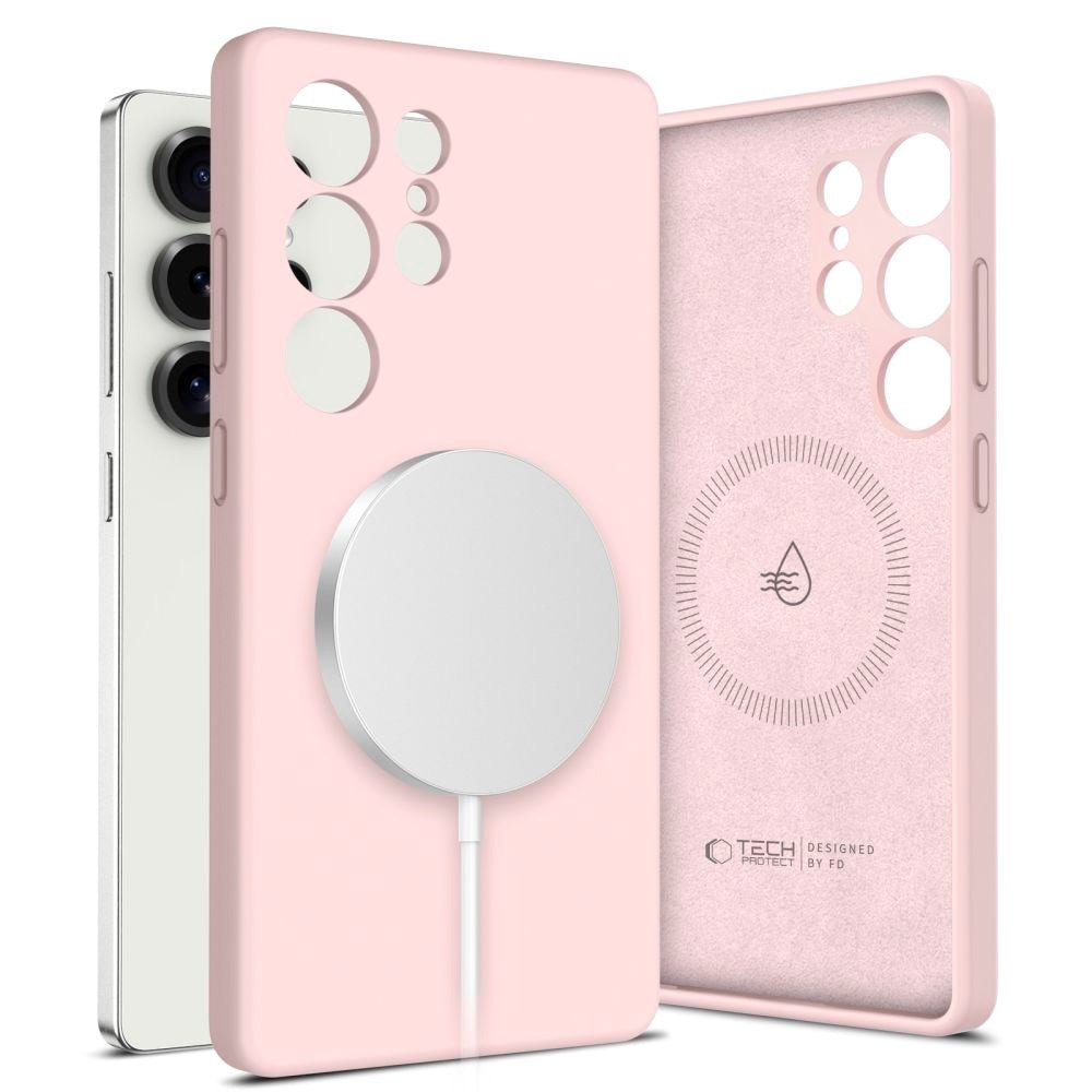 Tech-Protect Silikondeksel - Samsung Galaxy S25 Ultra - MagSafe-kompatibel - Rosa