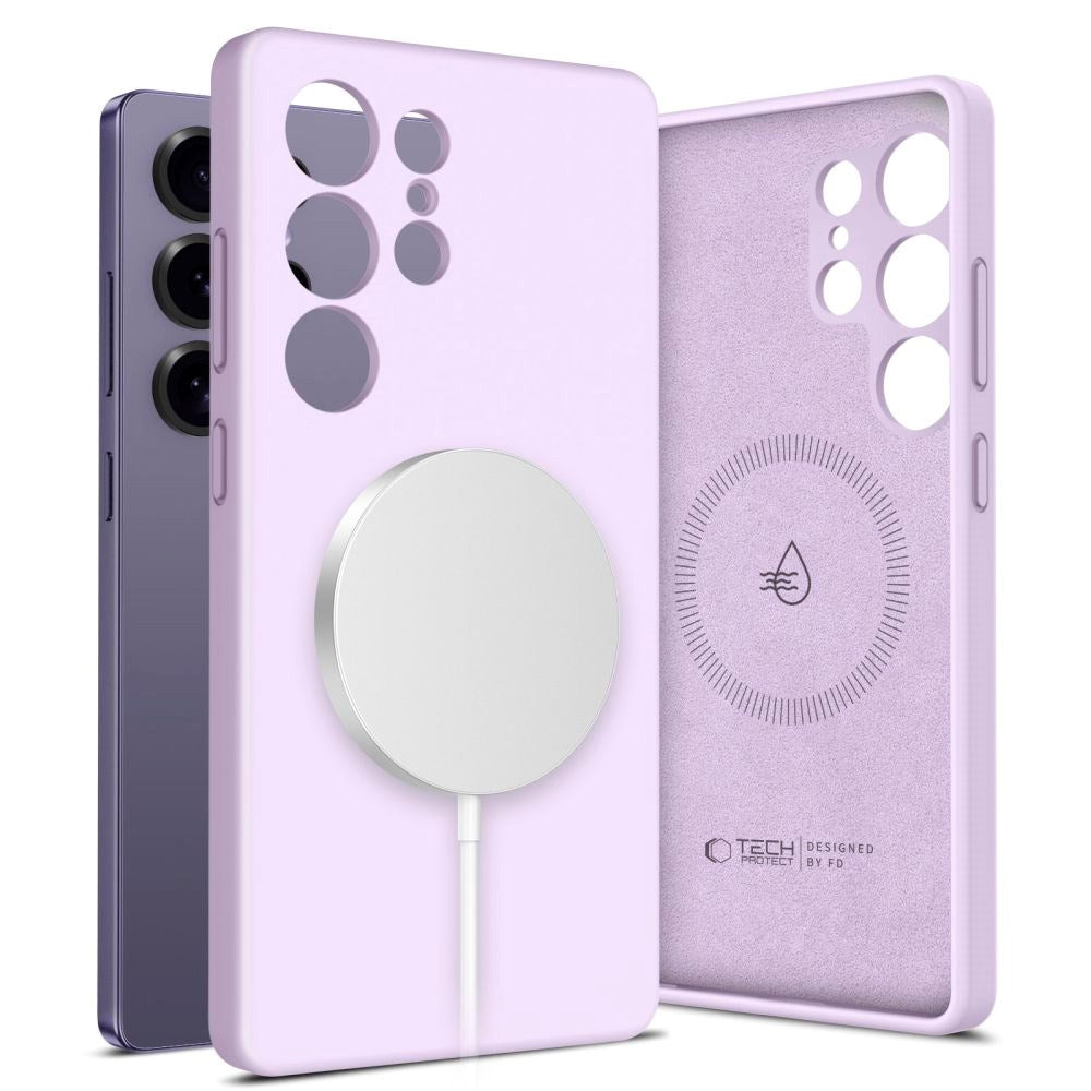 Tech-Protect Silikondeksel - Samsung Galaxy S25 Ultra - MagSafe-kompatibel - Lilla