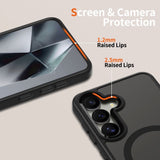 Samsung Galaxy S25 Tech-Protect Magmat Bagside Cover - MagSafe Kompatibel - Gennemsigtig / Sort