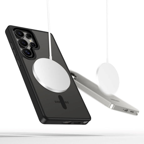 Samsung Galaxy S25 Ultra Tech-Protect Magmat Bakdeksel - MagSafe-kompatibelt - Gjennomsiktig / Svart