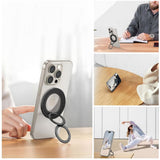 Tech-Protect Magnetisk Ring Holder til Mobil m. Carbon Design - MagSafe Kompatibel - Sort
