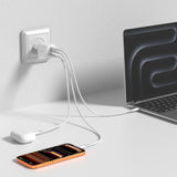 Tech-Protect 100W Vægoplader m. 1 x USB-A & 2 x USB-C - Hvid