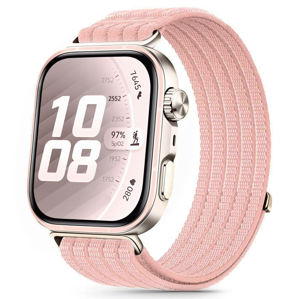 Tech-Protect Huawei Watch Fit 5 Pro / 5 / 4 Pro / 4 / 3 Nylon Smartwatch Rem - Lyserød