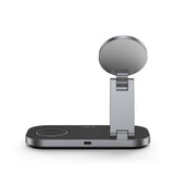 Tech-Protect A52 3-in-1 25W Trådløs Oplader: Smartphone & Smartwatch & Høretelefoner - MagSafe / Qi2 Kompatibel - Mørkegrå