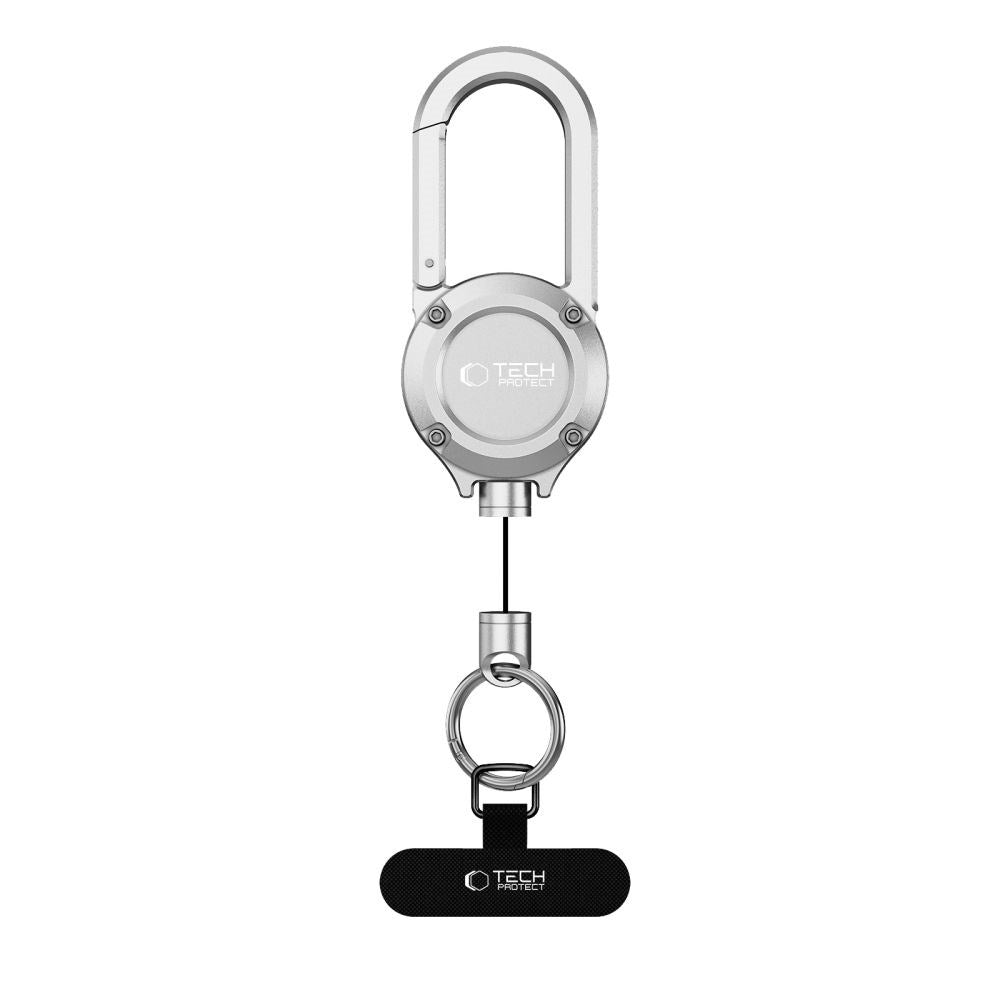 Tech-Protect URBANLOOP Yoyo Nøglering - Anti Theft - Sølv