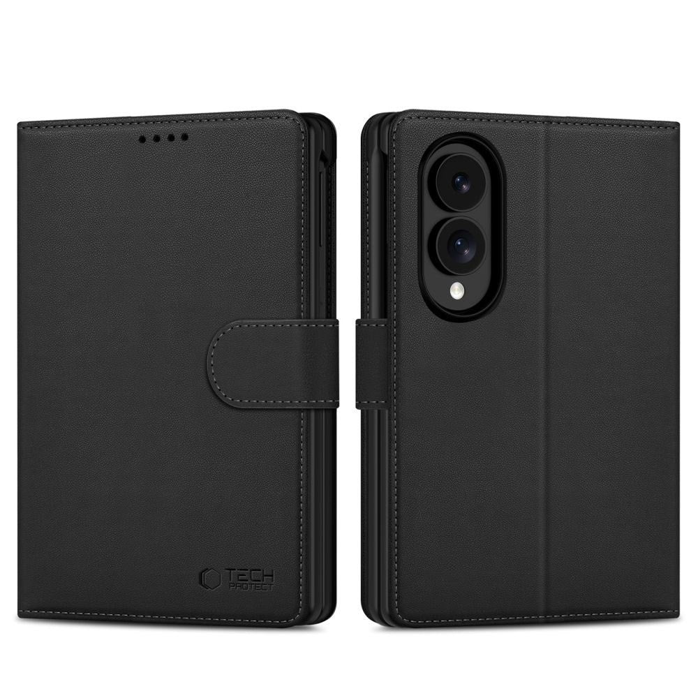 Samsung Galaxy Z Fold8 Tech-Protect Wallet Kunstlæder Flip Cover - Sort