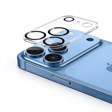 Tech-Protect Cam Fit+ - iPhone 18 Pro - Kameralinsebeskyttelsesglas - Gennemsigtig / Sort