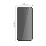 Tech-Protect iPhone 18 Pro Hærdet Beskyttelsesglas - Privacy Funktion - 2 stk. - Gennemsigtig
