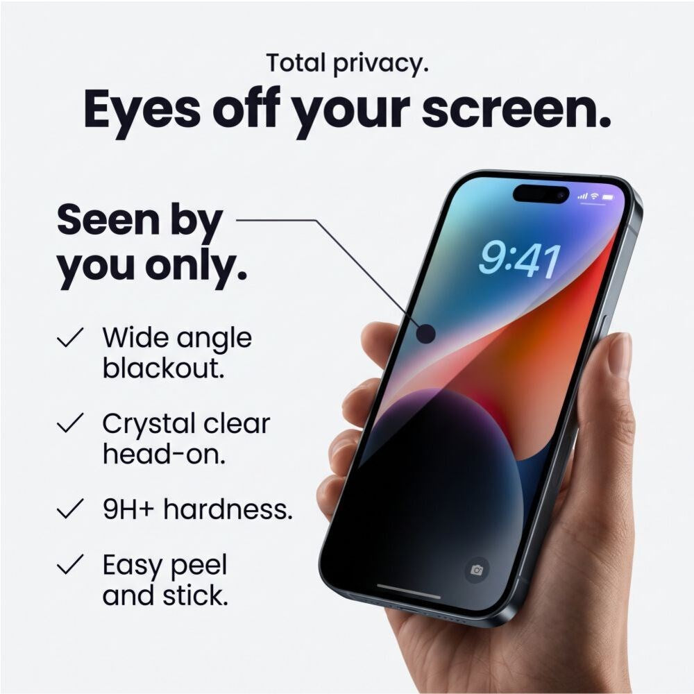 Tech-Protect iPhone 18 Pro Max Hærdet Beskyttelsesglas - Privacy Funktion - 2 stk. - Gennemsigtig