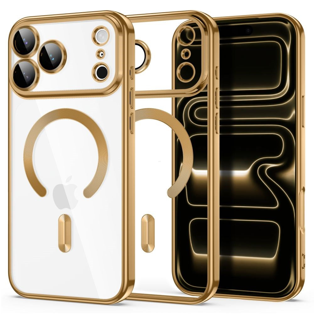 Tech-Protect iPhone 18 Pro Max / 17 Pro Max MagFlex Cover - MagSafe Kompatibel - Guld / Gennemsigtig