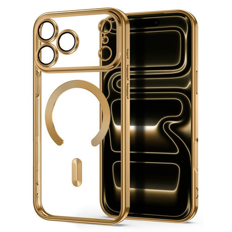 Tech-Protect iPhone 18 Pro Max / 17 Pro Max MagFlex Cover - MagSafe Kompatibel - Guld / Gennemsigtig