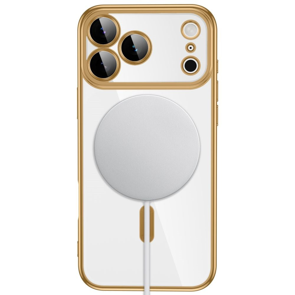 Tech-Protect iPhone 18 Pro Max / 17 Pro Max MagFlex Cover - MagSafe Kompatibel - Gennemsigtig / Guld