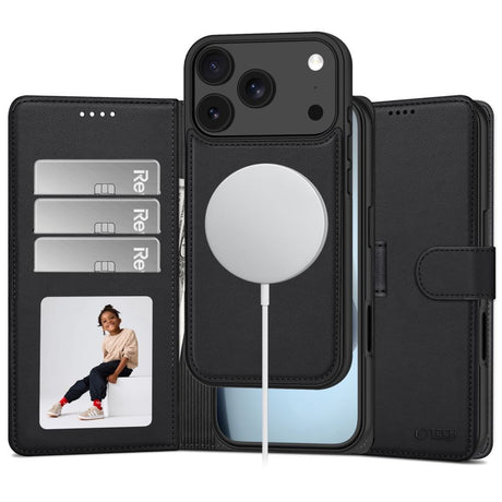 Tech-Protect iPhone 18 Pro / 17 Pro Wallet Flipcover - MagSafe Kompatibel - Sort