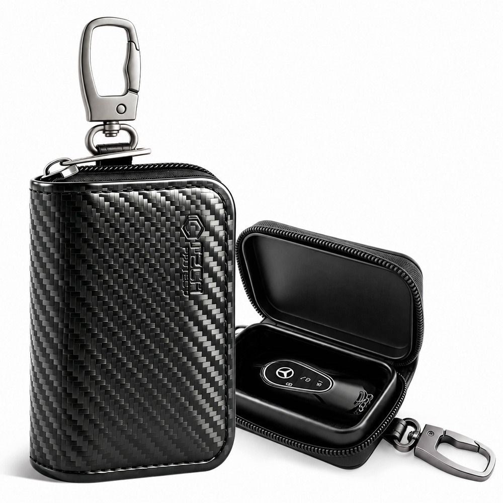 Tech-Protect KLR300 Etui til Bilnøgle m. Indbygget RFID-Blokering - Sort / Karbon