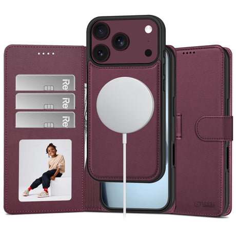 Tech-Protect iPhone 18 Pro / 17 Pro Wallet Flipcover - MagSafe Kompatibel - Rød
